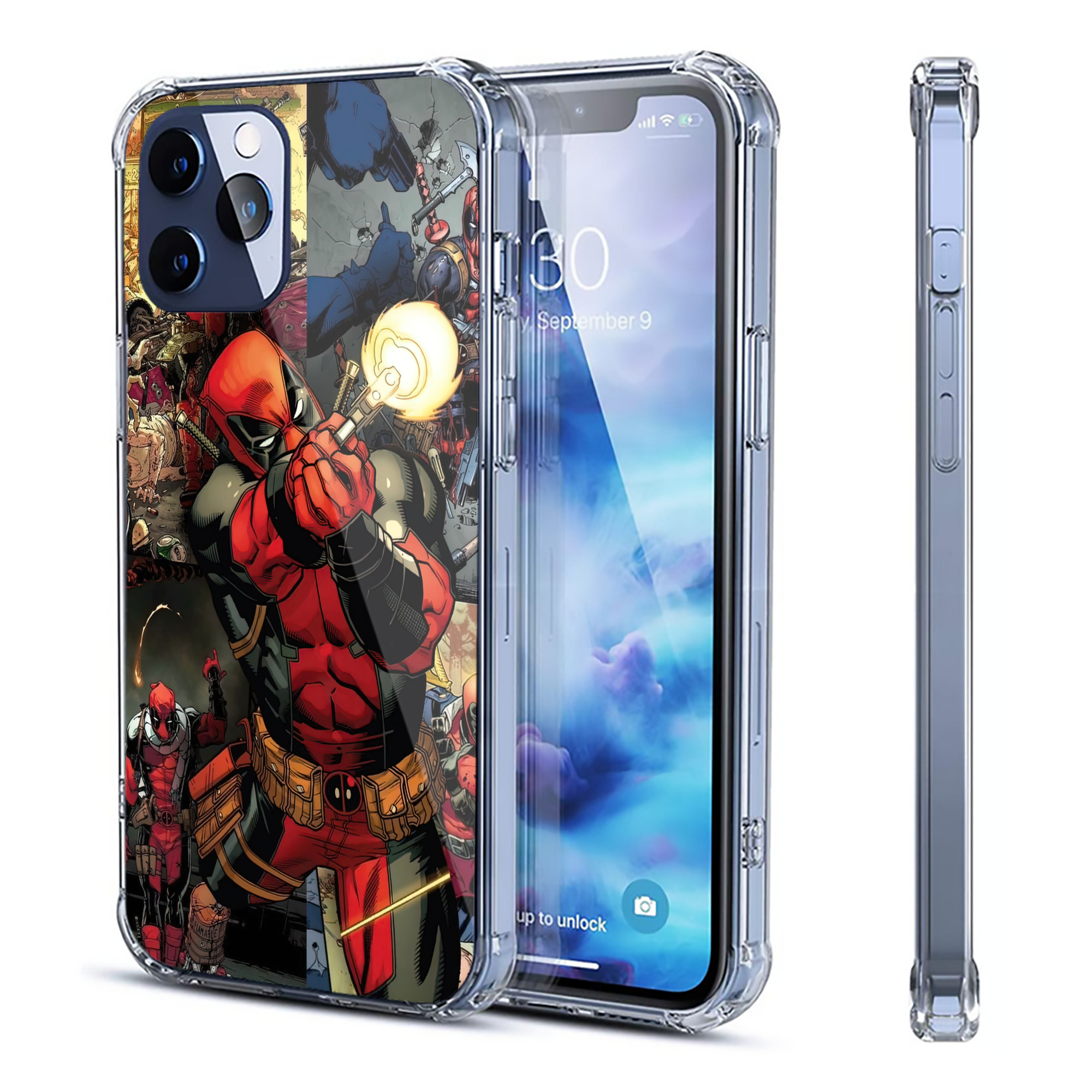 （画像用） Deadpool デッドプール 【iPhone 12シリーズ対応】透明スマホケース（クリアソフトケース）